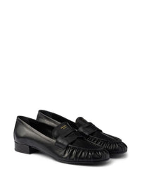 PRADA Leather Penny Loafers Women