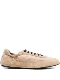 Prada Women Collapse Re-Nylon And Suede Sneakers