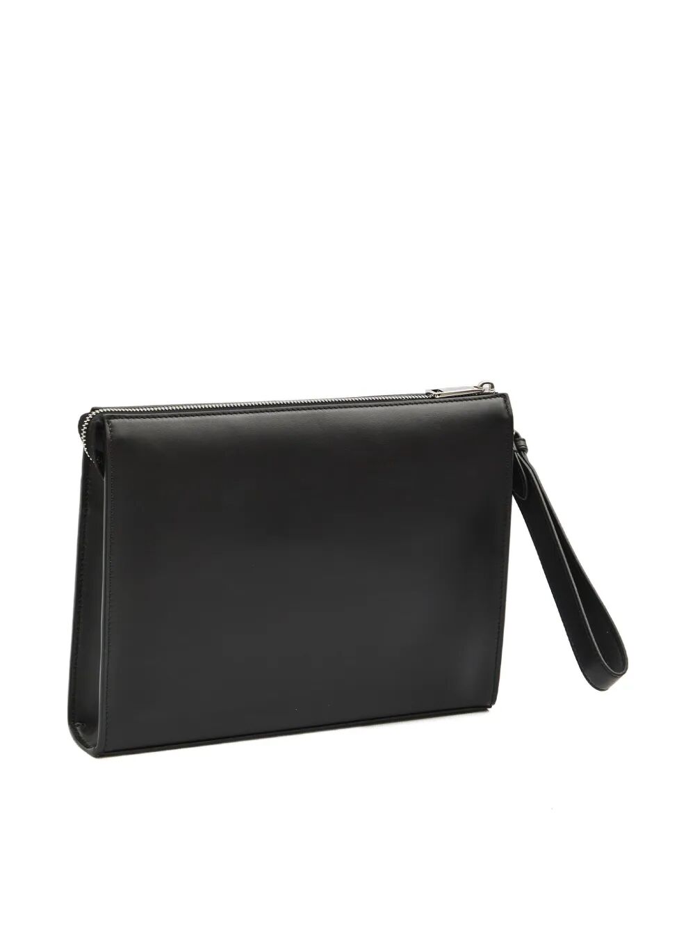 Fendi Men Leather And Canvas Ff Squared Clutch