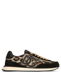 DOLCE & GABBANA Sneakers Dg Cushion In Tessuto Stampa Leo Women