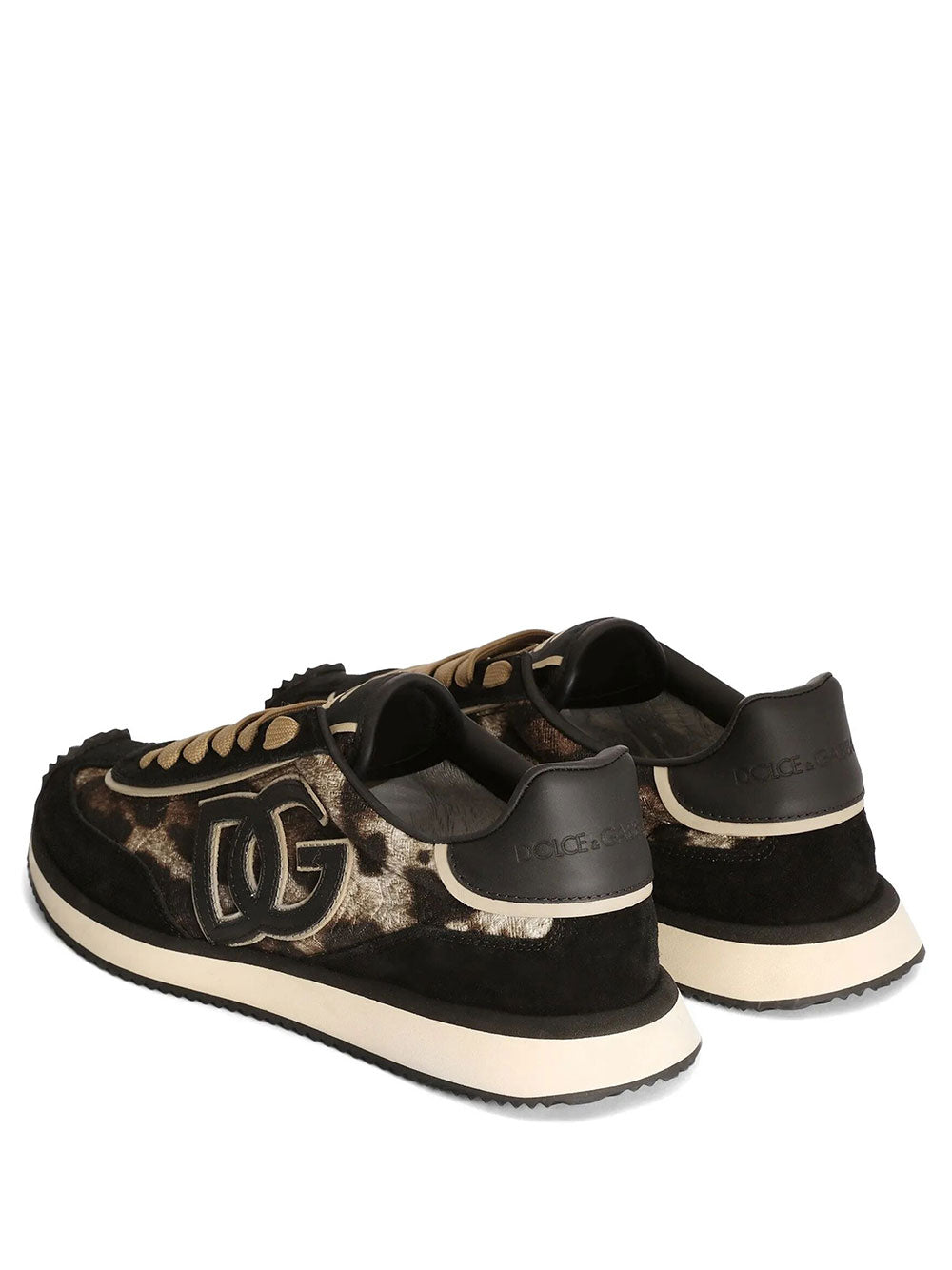 DOLCE & GABBANA Dolce & Gabbana Women Sneakers Dg Cushion In Tessuto Stampa Leo