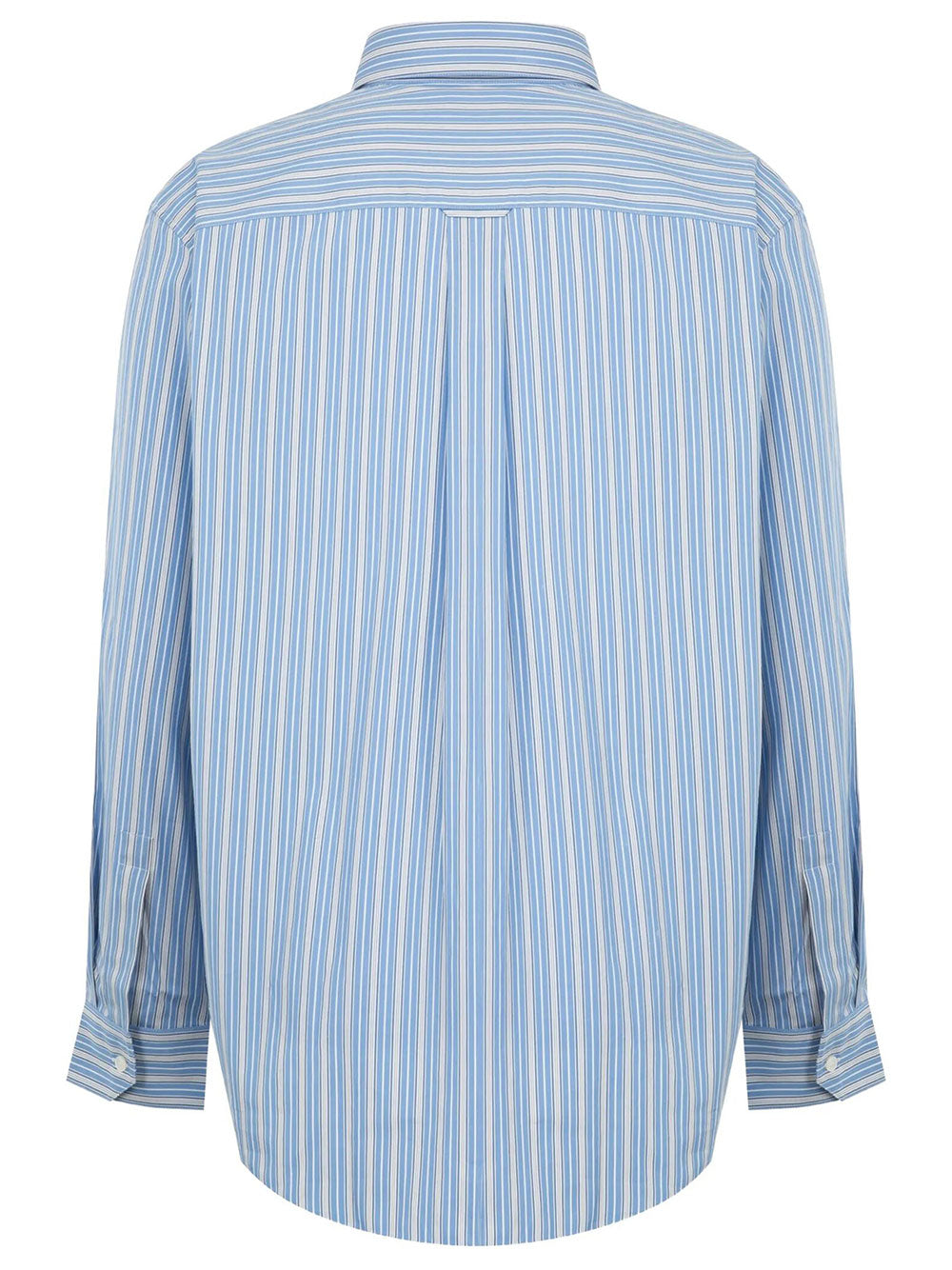SAINT LAURENT Saint Laurent Men Cassandre Shirt In Striped Cotton Poplin