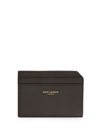SAINT LAURENT Saint Laurent Men Saint Laurent Paris Open Card Case In Two-Tone Smooth Leather