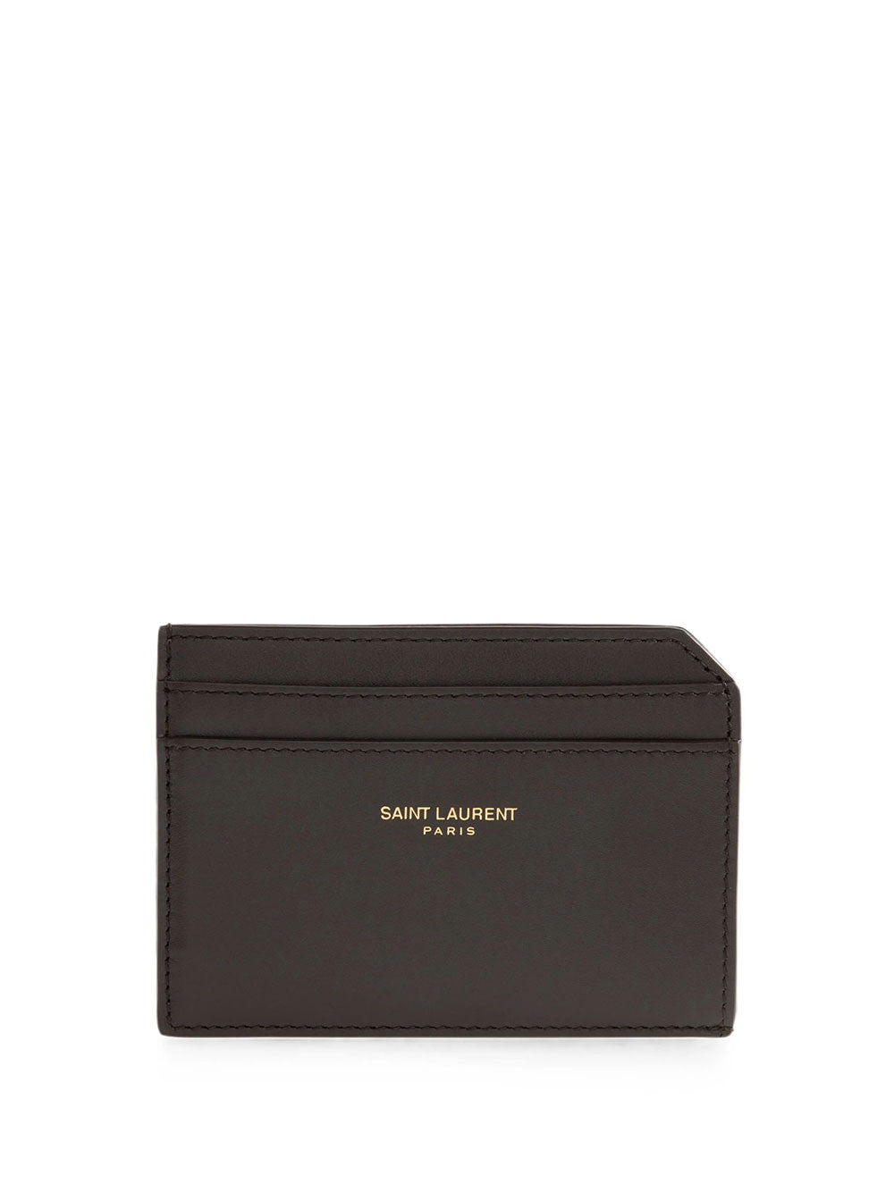 SAINT LAURENT PARIS Saint Laurent Paris Open Card Case In Two-Tone Smooth Leather Women