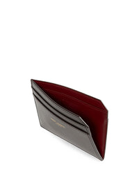SAINT LAURENT Saint Laurent Men Saint Laurent Paris Open Card Case In Two-Tone Smooth Leather