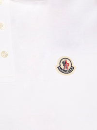 Moncler Men Polo In Cotone Piqué Con Patch Logato