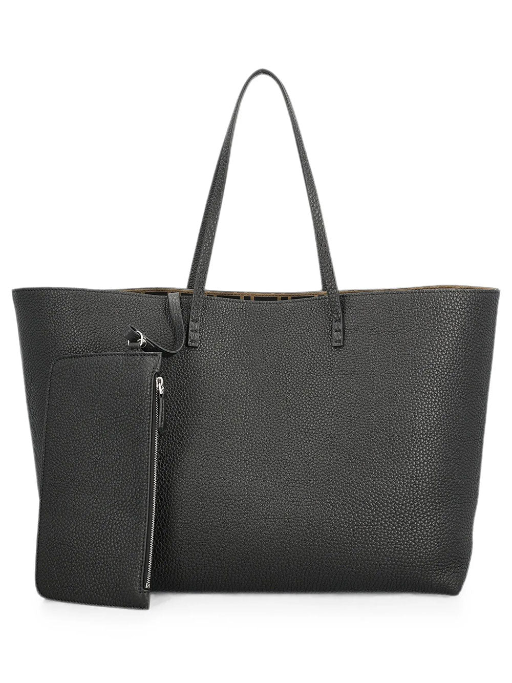 FENDI Fendi Women Roll Medium Shopper In Cuoio Romano Nero