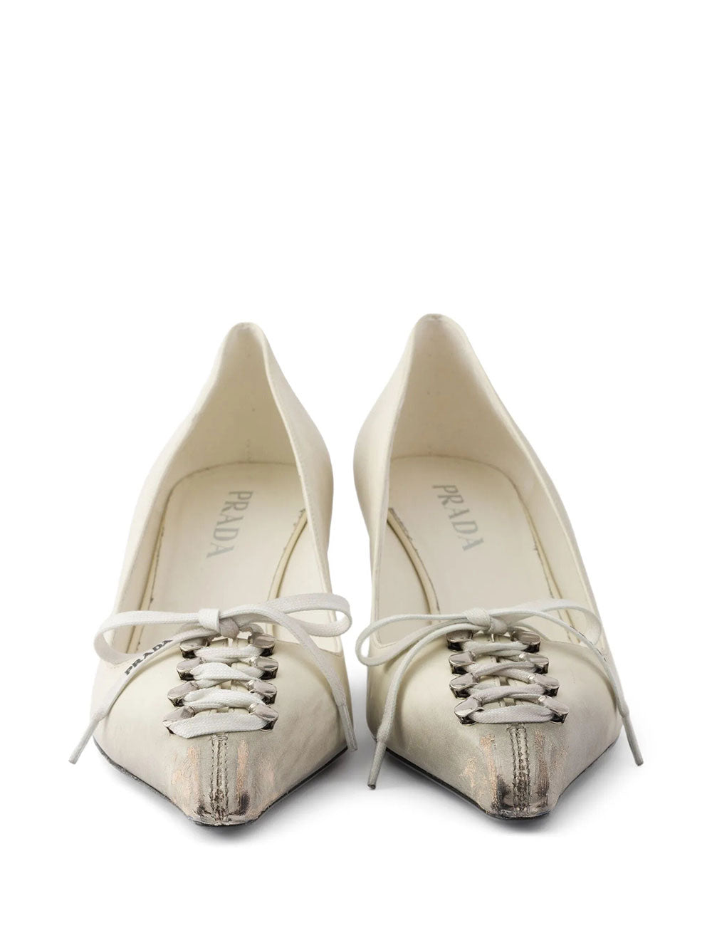 PRADA Décolleté In Pelle Effetto Anticato Women