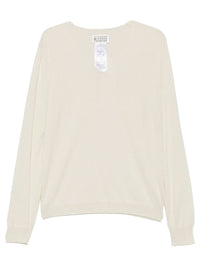 Maison Margiela Men Maglia In Cotone Con Scollo A V