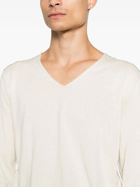 Maison Margiela Men Maglia In Cotone Con Scollo A V
