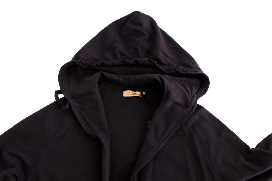 Costume National Blue hooded cotton Men's sweater