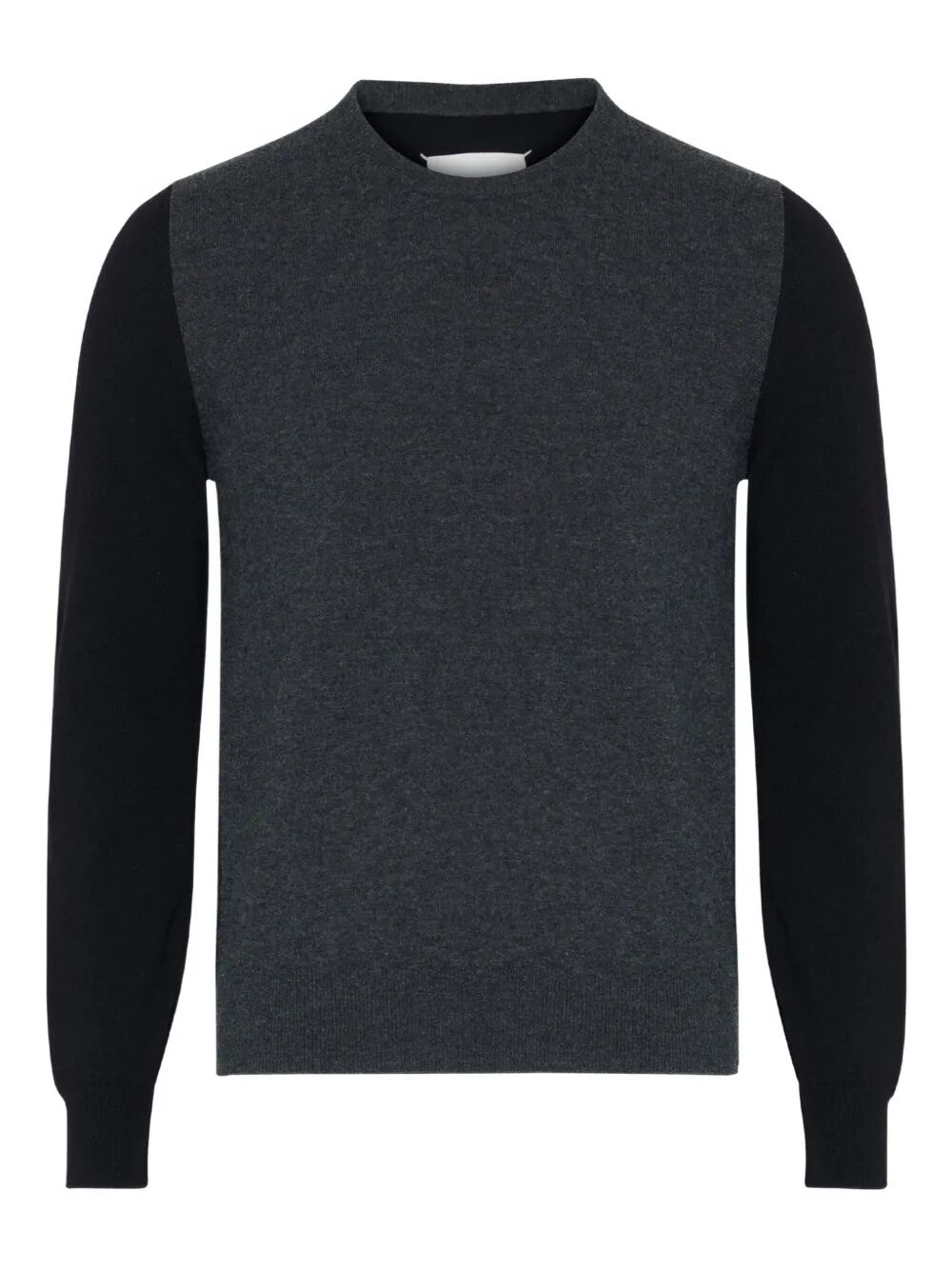 Maison Margiela Men Two-Tone Wool Pullover With Elbow Patches