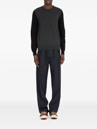 Maison Margiela Men Two-Tone Wool Pullover With Elbow Patches