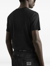 Dolce & Gabbana Men Cotton T-Shirt With Logo Crest