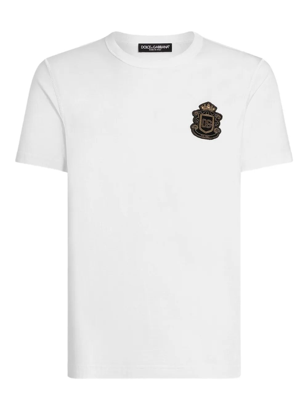DOLCE & GABBANA Cotton T-Shirt With Logo Crest Women