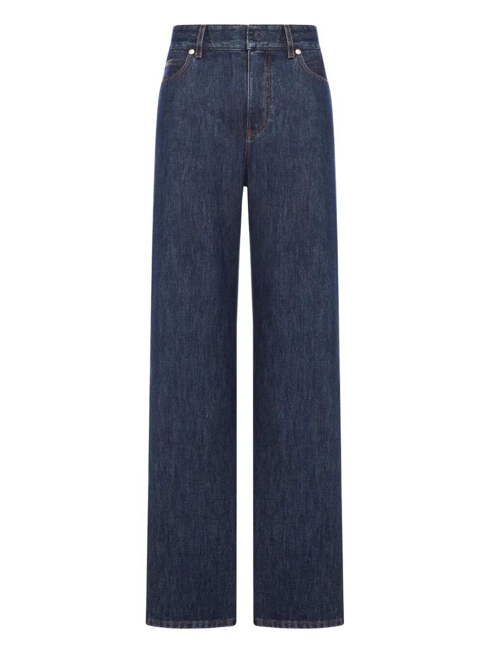 FENDI Fendi Women High-Waisted And Straight Leg Five-Pocket Jeans