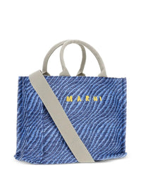 Marni Women Wavy Raffia-Effect Small Tote Bag