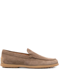 Tod's Men Suede Loafers With Rubber Sole