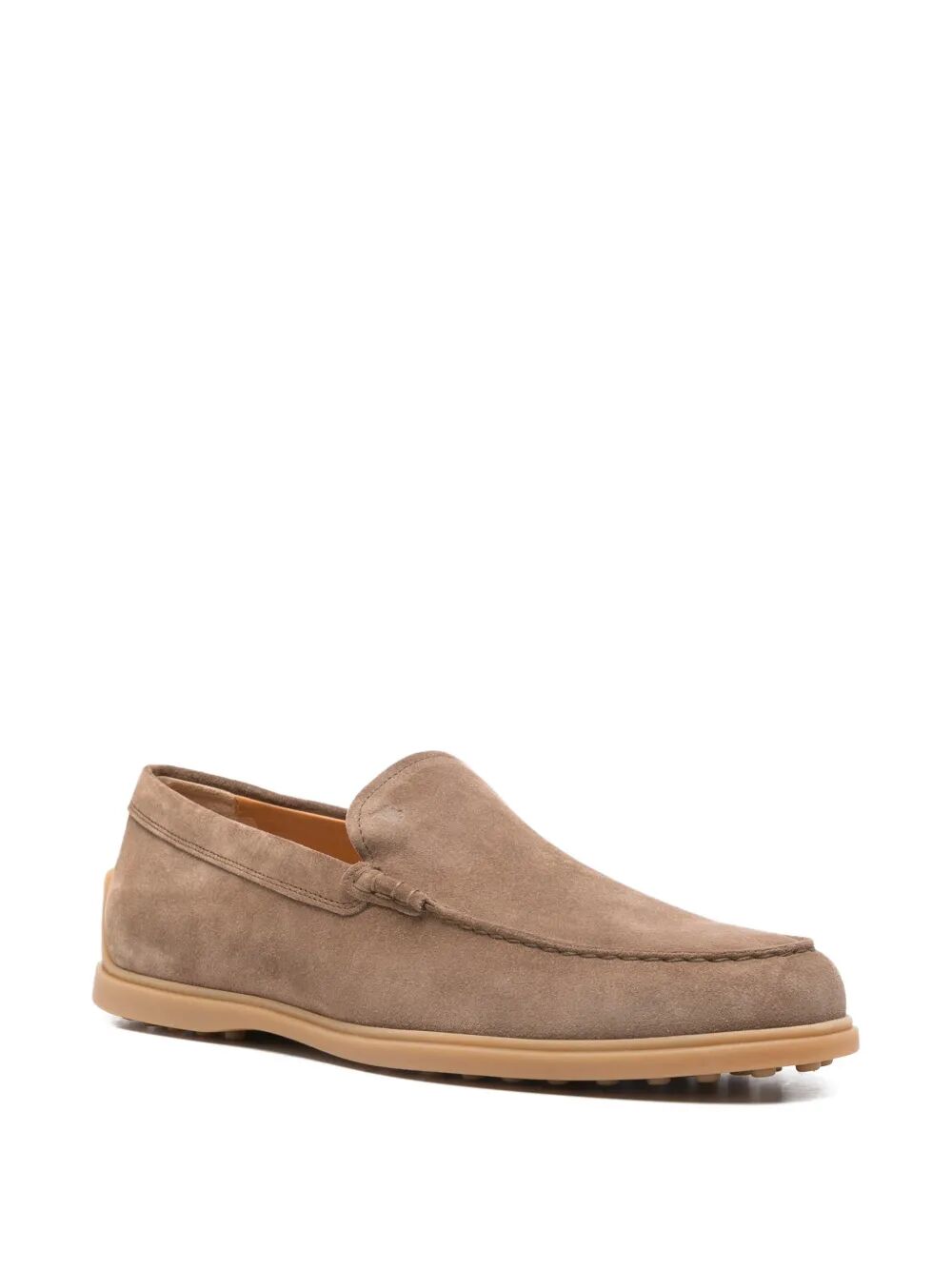 Tod's Men Suede Loafers With Rubber Sole