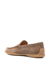 Tod's Men Suede Loafers With Rubber Sole