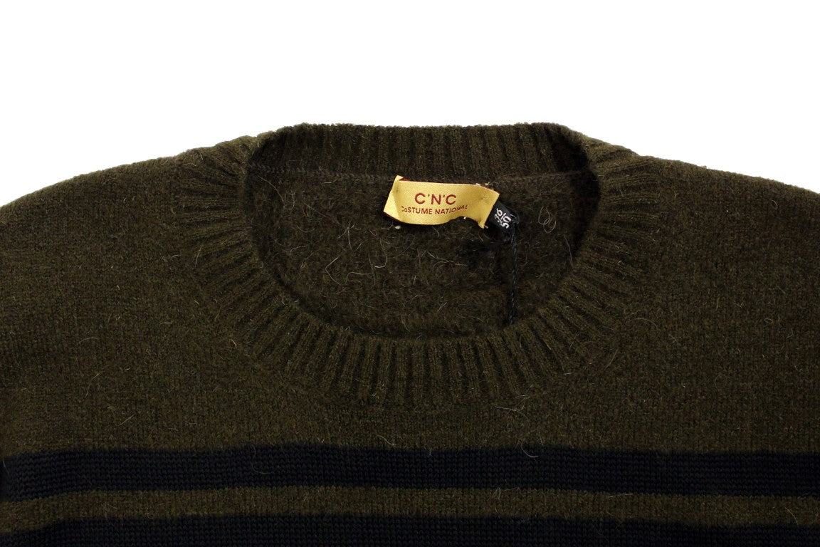 Costume National Elegant Crewneck Striped Sweater Men's Pullover