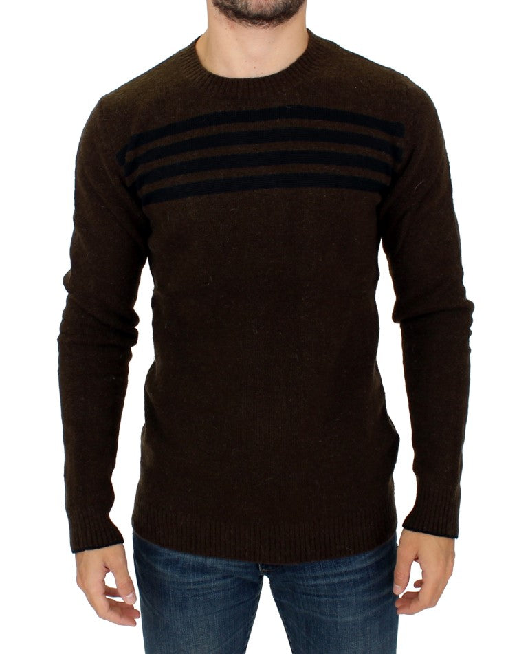 Costume National Elegant Crewneck Striped Sweater Men's Pullover