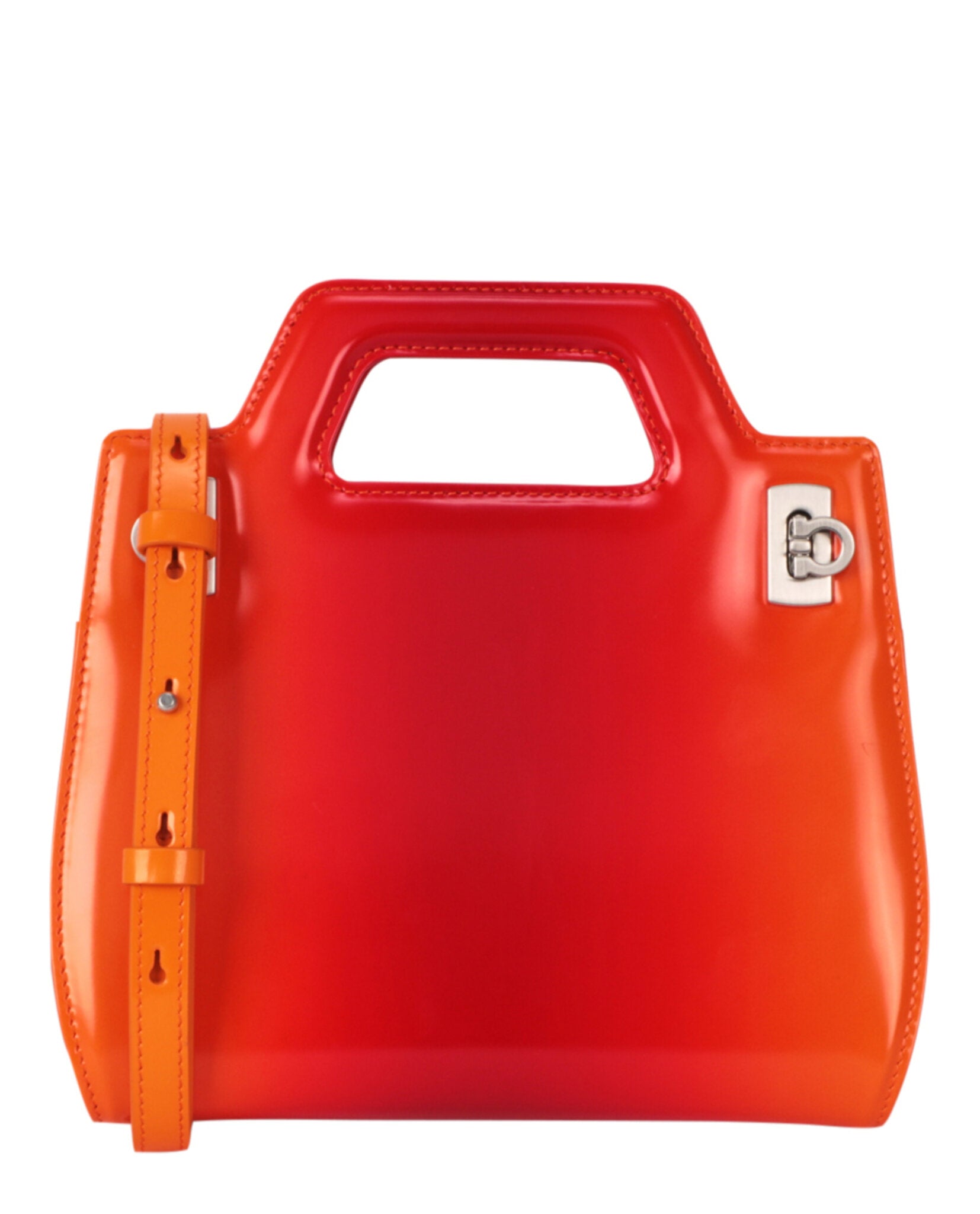 Ferragamo Womens Mini Wanda Top Handle Bag Small Orange