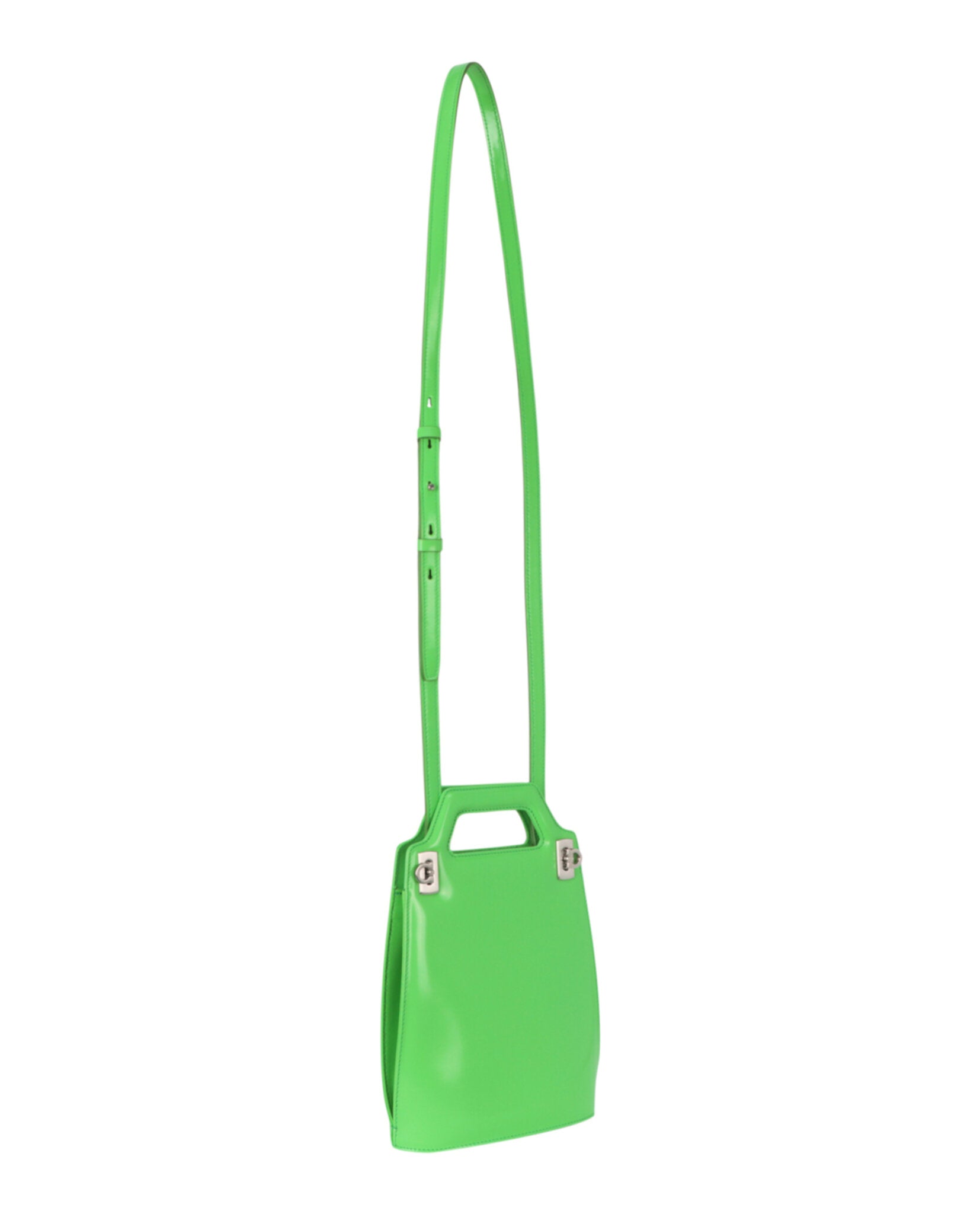 Ferragamo Womens Micro Wanda Patent Leather Shoulder Bag