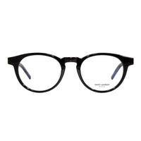 Saint Laurent Eyeglasses Round Full Rim, Black Frame and Clear Demo Lenses Lens SLM122/F001