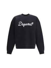 Dsquared2 Men Cotton Crewneck Sweatshirt With Logo