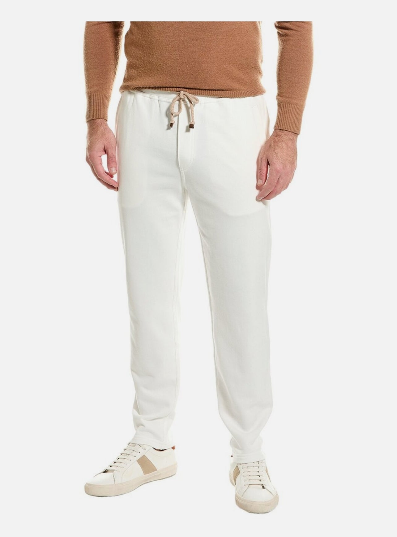 BRUNELLO CUCINELLI MEN'S SWEATPANTS IN OFF WHITE