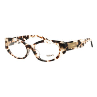 Versace Eyeglasses Oval Full Rim, Havana Grey Frame and Clear Demo Lenses Lens VE3369F5498