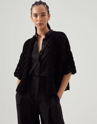 Brunello Cucinelli Brunello Cucinelli Open-Knit Short-Sleeved Cardigan