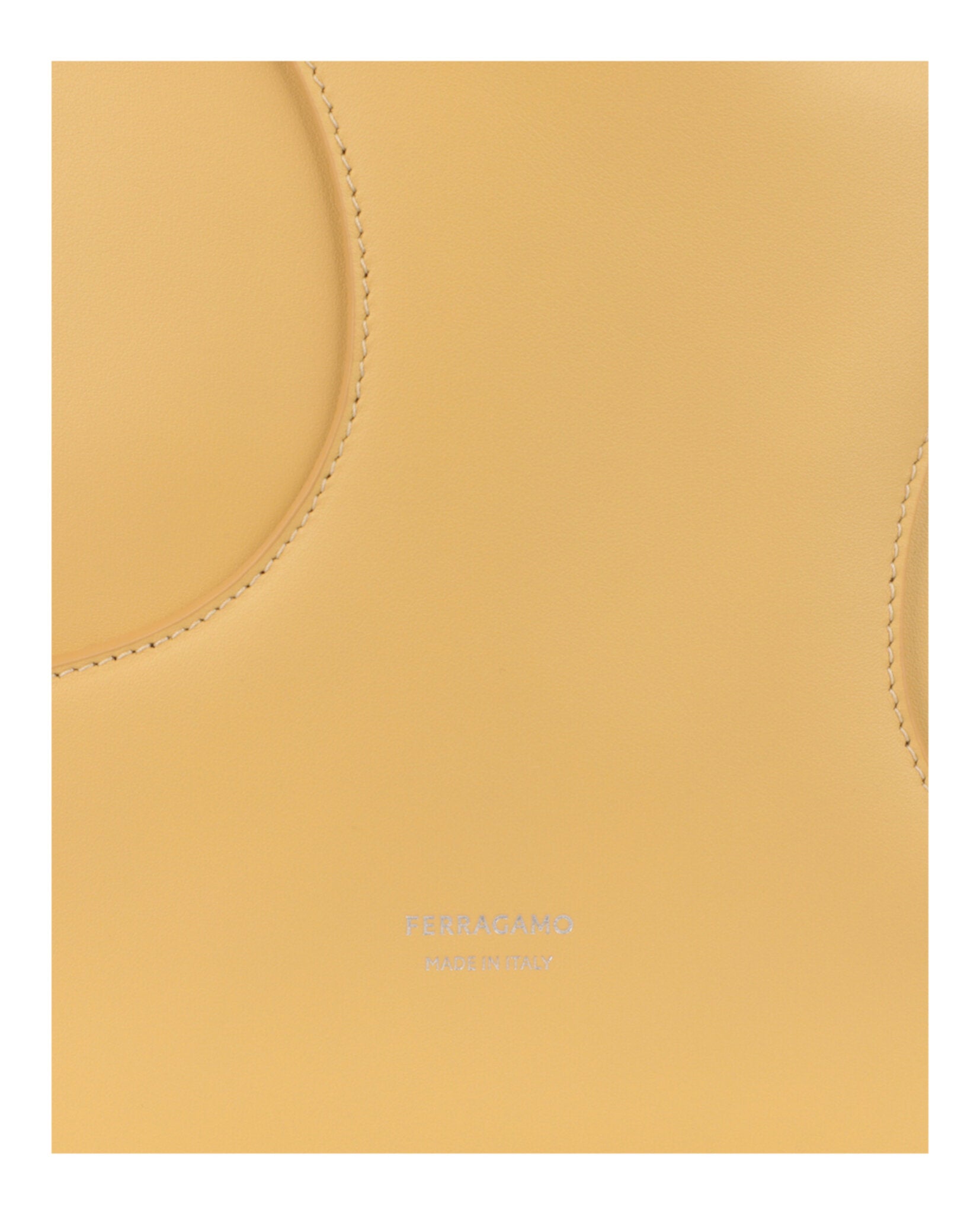 Ferragamo Womens Debossed Cut-Out Hobo Bag