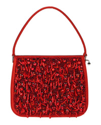 Ferragamo Womens Frame Bejeweled Shoulder Bag