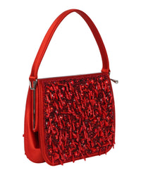 Ferragamo Womens Frame Bejeweled Shoulder Bag