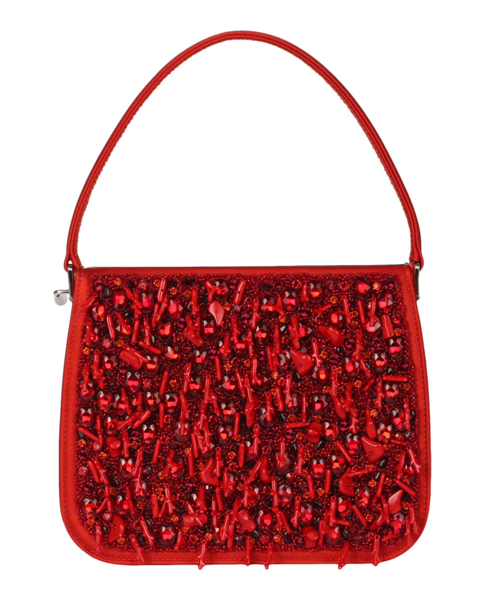 Ferragamo Womens Frame Bejeweled Shoulder Bag