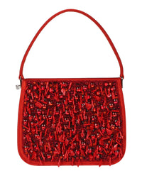 Ferragamo Womens Frame Bejeweled Shoulder Bag