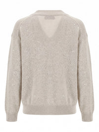 Brunello cucinelli Brunello Cucinelli Women Cashmere And Silk Diamond Yarn Sweater