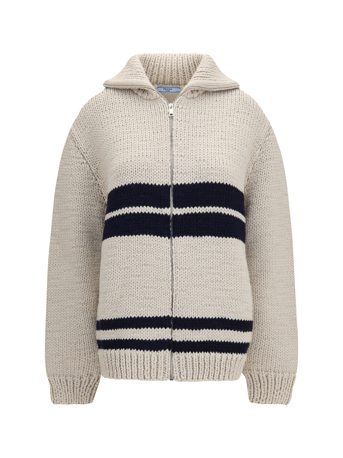 Prada Women Wool Zip Cardigan