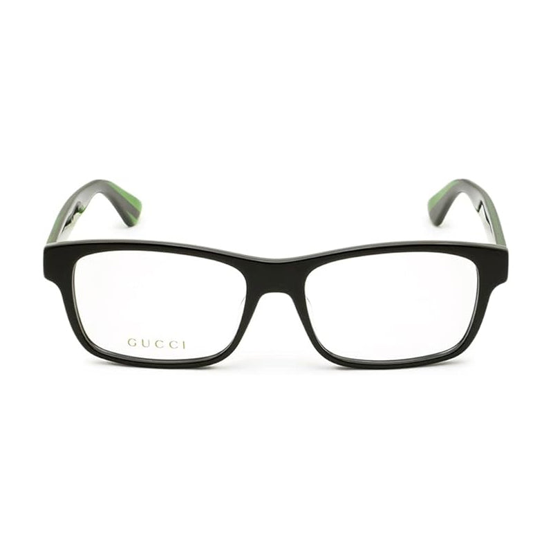 Gucci Eyeglasses Rectangle Full Rim, Black Frame and Clear Demo Lenses Lens GG0006OAN002