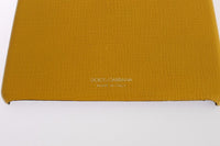 Dolce Gabbana Yellow Leather Tablet Ipad Case Cover