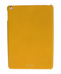 Dolce Gabbana Yellow Leather Tablet Ipad Case Cover