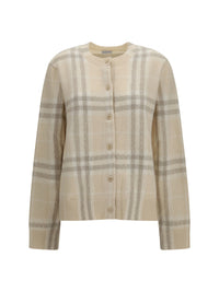 Burberry Women Check Cashmere Cardigan