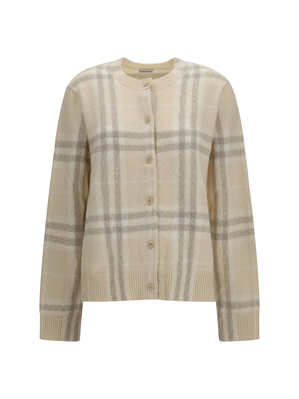 Burberry Women Check Cashmere Cardigan