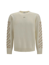 Off-White Men Arrow Fuzzy Crewneck Sweater