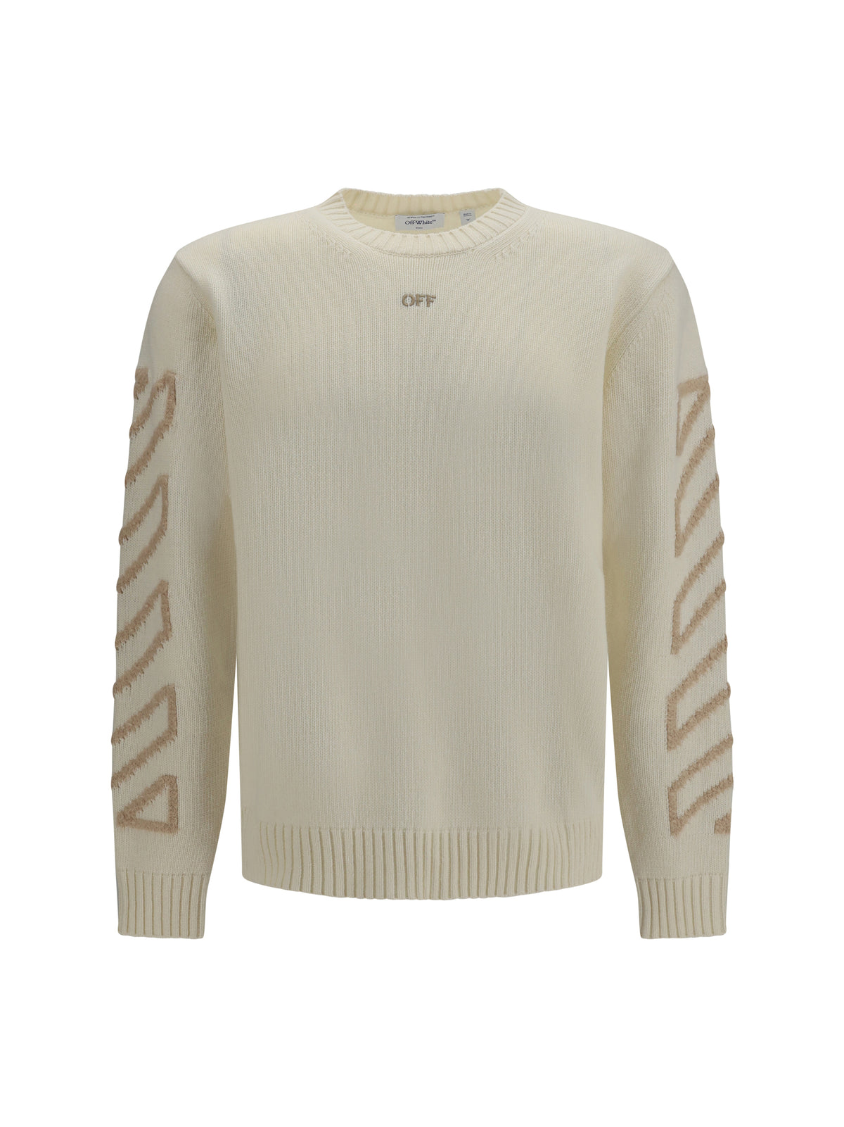 Off-White Men Arrow Fuzzy Crewneck Sweater