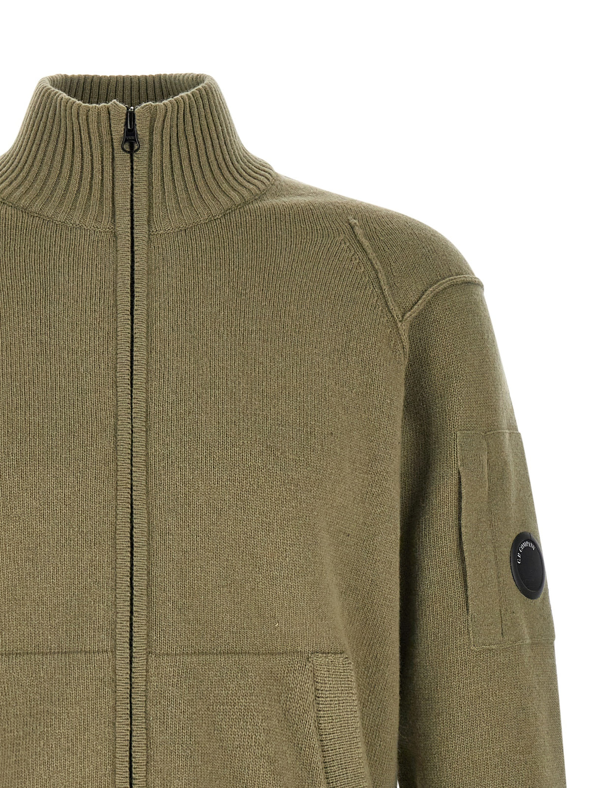 C.P. COMPANY C.P. Company Men 'Lambswool Grs' Cardigan With Lens Detail