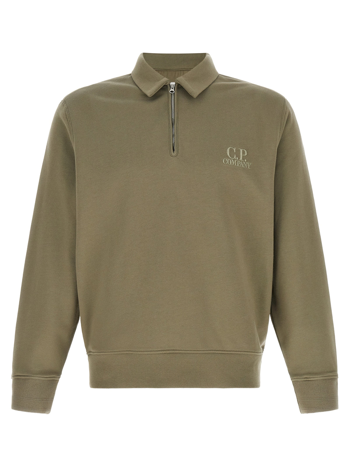 C.P. Company Men Grey Cotton Fleece Sweatshirt