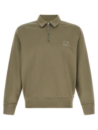 C.P. Company Men Grey Cotton Fleece Sweatshirt